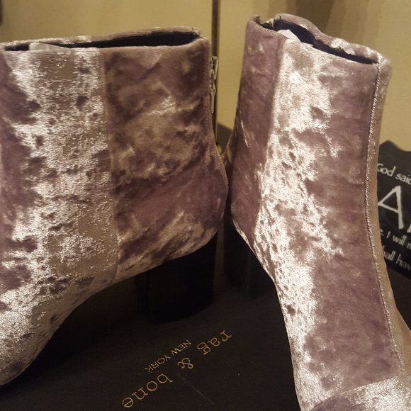 Rag & Bone Dove Velvet  Boots NIB size 7.5 - Picture 14 of 14